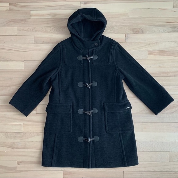 SAINT-JAMES - Wool Duffle Coat with Hood | Classic Toggle Closure - Picture 2 of 16